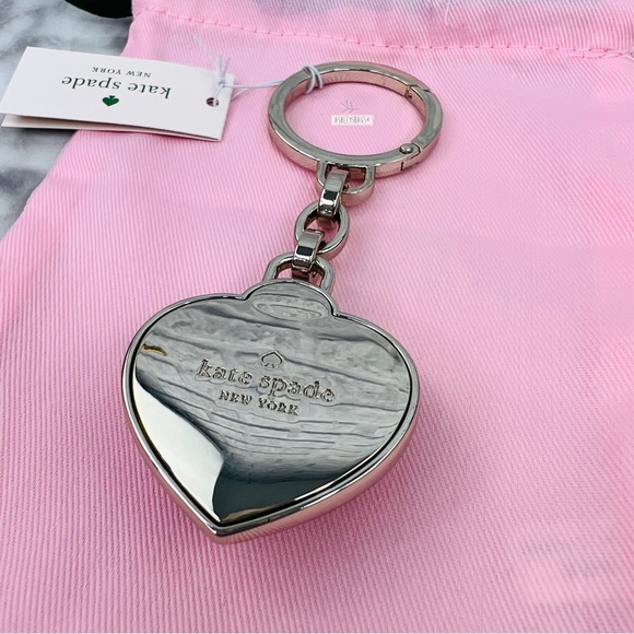 Kate Spade Ladybug Heart Rhinestone Keychain Charm - Picture 4 of 7